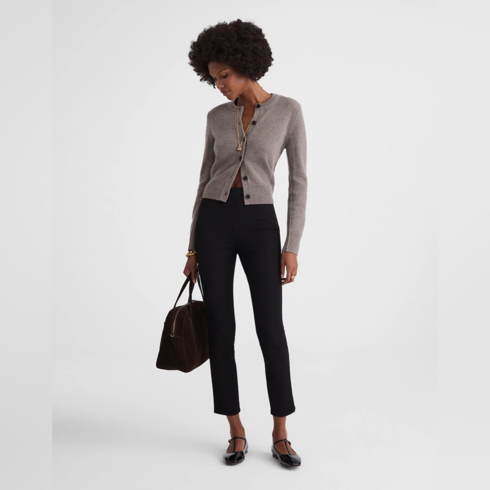 Madewell High-Rise Slim Crop Pants - Super Stretch Size 0 Jet Black
